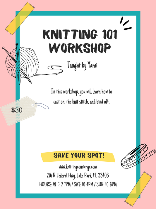 Knitting 101 - Mar 8th 2-5pm