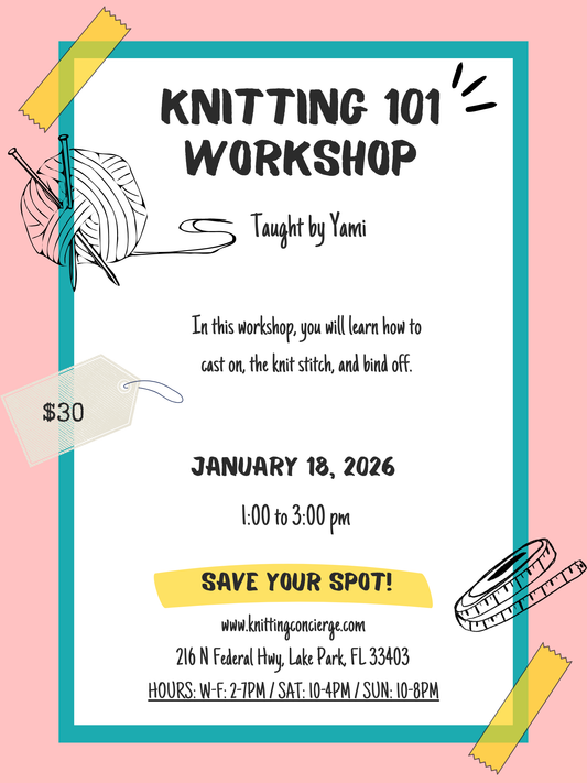Knitting 101 - Jan 18th 1-3pm